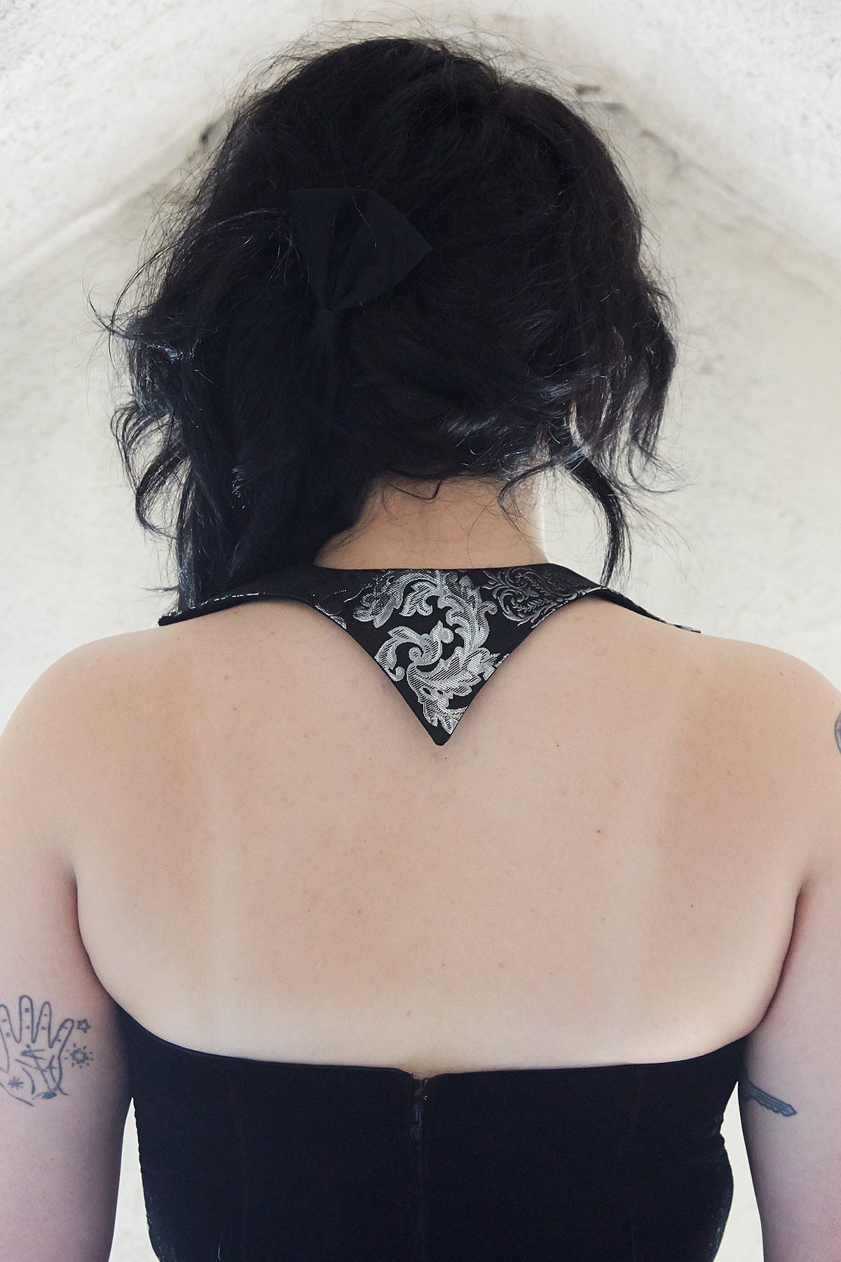 Silver Baroque Bat Collar