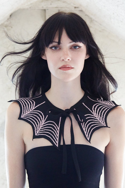 Baby Pink Spiderweb Collar