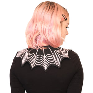 Baby Pink Spiderweb Collar